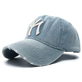 Vintage Denim Baseballpet Blauw met Logo